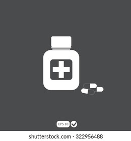 Vector illustration of medical bottle