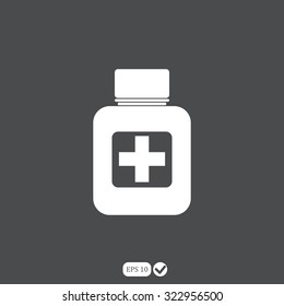 Vector illustration of medical bottle