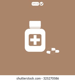 Vector illustration of medical bottle