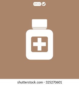 Vector illustration of medical bottle