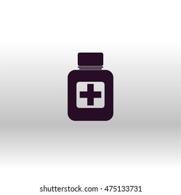 Vector illustration of medical bottle