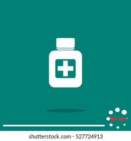 Vector illustration of medical bottle