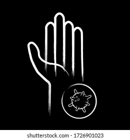 Vector illustration of Medical Gloves icon. Covid-19, Prevention of Coronavirus 2019.