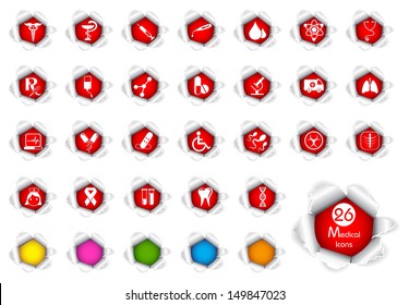 vector illustration of Medical icon with different color option