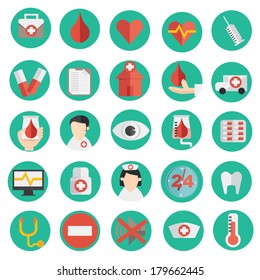 Vector illustration of medical icon in flat design 