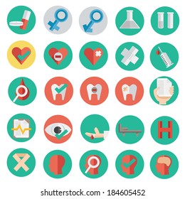 Vector illustration of medical icon in flat design SET 2 