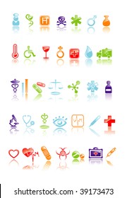 Vector illustration of medical icon set