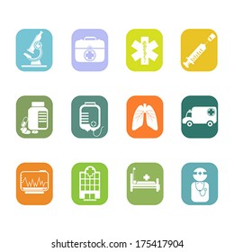 A vector illustration of medical icon sets