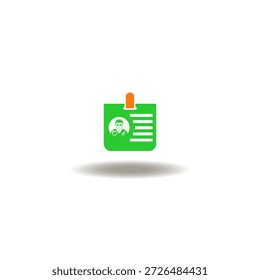 Vector illustration of medical ID indentification card. Symbol of doctor badge. Identity verification digital medicine card sign.