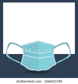 vector illustration with medical mask