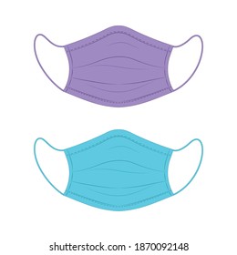 vector illustration medical mask flat design