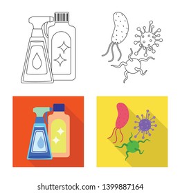 Vector illustration of medical and pain  icon. Set of medical and disease stock vector illustration.