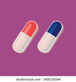 Vector illustration medical pills. Medicament.