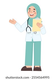 Vector illustration of a medical professional with a stethoscope