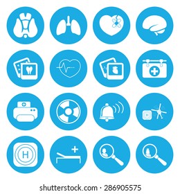 Vector illustration of medical set icon