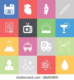 Vector illustration of medical set icon