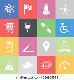 Vector illustration of medical set icon