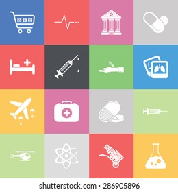 Vector illustration of medical set icon