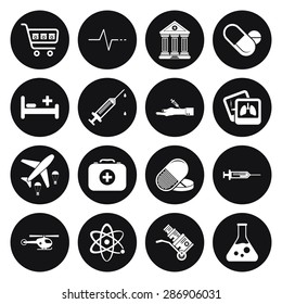 Vector illustration of medical set icon