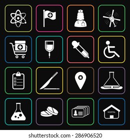 Vector illustration of medical set icon