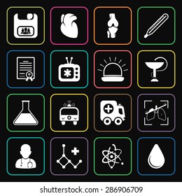Vector illustration of medical set icon