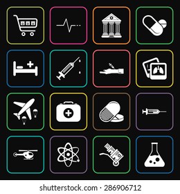 Vector illustration of medical set icon