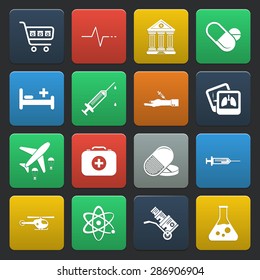 Vector illustration of medical set icon
