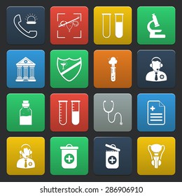 Vector illustration of medical set icon
