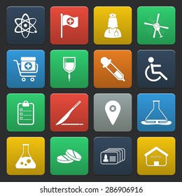 Vector illustration of medical set icon