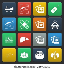 Vector illustration of medical set icon