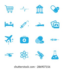 Vector illustration of medical set icon
