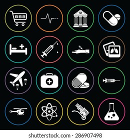 Vector illustration of medical set icon