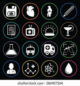 Vector illustration of medical set icon