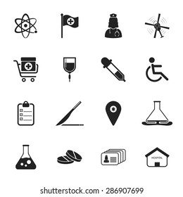 Vector illustration of medical set icon