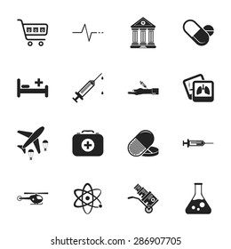 Vector illustration of medical set icon