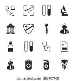 Vector illustration of medical set icon