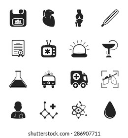 Vector illustration of medical set icon
