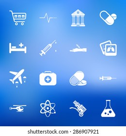 Vector illustration of medical set icon