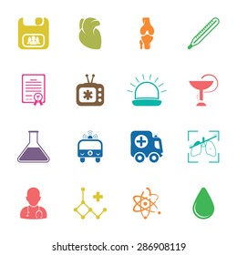Vector illustration of medical set icon