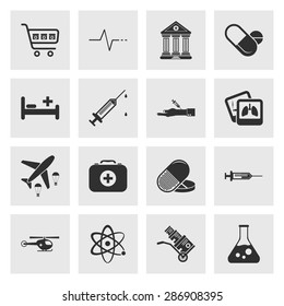 Vector illustration of medical set icon