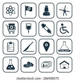Vector illustration of medical set icon