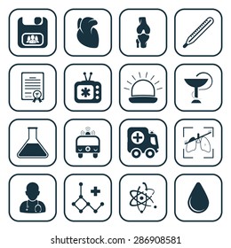Vector illustration of medical set icon