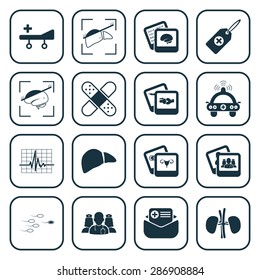 Vector illustration of medical set icon