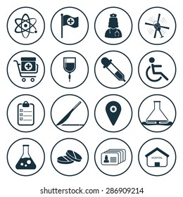 Vector illustration of medical set icon