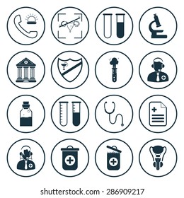 Vector illustration of medical set icon