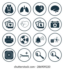 Vector illustration of medical set icon