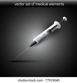 vector illustration of medical syringe