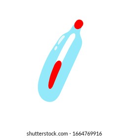 Vector illustration of medical thermometer. 