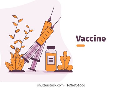 vector illustration medical vaccine. coronavirus covid-2019 vaccine conecpt. corona virus cure. injection. vaccine bottle concept. health medicine. coronavirus vaccine.