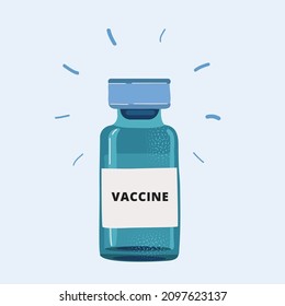 Ilustración vectorial de la vacuna médica. Concepto de la vacuna Coronavirus covid-2019. curación del virus de la corona. inyección. concepto de botella de vacuna. medicina de salud